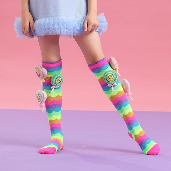 Crazy socks for kids Cute girl socks girls wacky Funky Stretch Mid to High Novel - Picture 6 of 12
